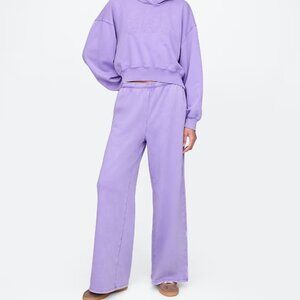 Gap VintageSoft Baggy Wide-Leg Sweatpants in Wisteria Purple, New with Tags